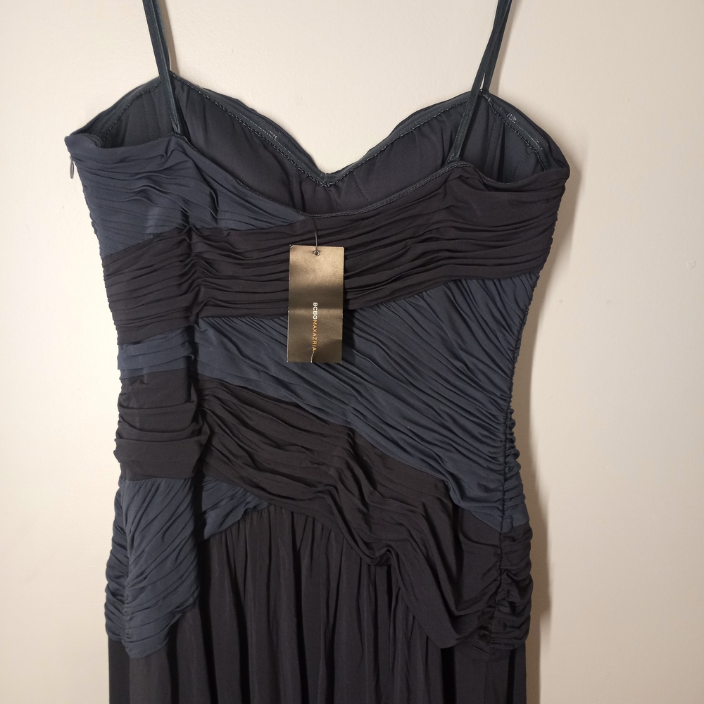 BCBG Maxazria Women's  Mermaid Navy Black Elegant Maxi Dress Large NWT - Picture 14 of 16